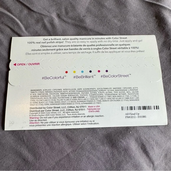 *Retired* Color Street: All Fired Up Red Orange Gold Glitter Fall Christmas - Picture 4 of 16